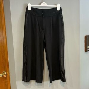Lauren Ralph Lauren black label wide leg culotte tuxedo stripe pants size 6 (fit